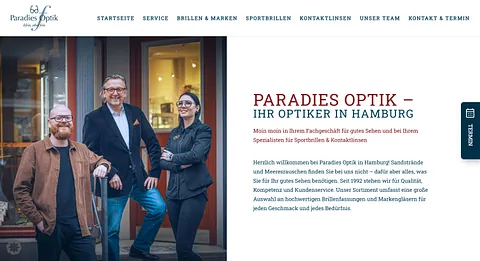 Paradies Optik Website